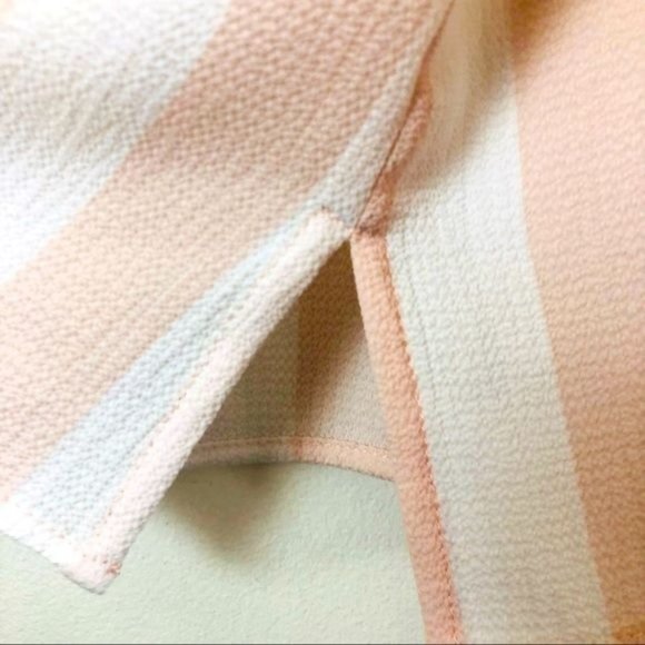 SOLD. Vince Cameo Pink & White Stripe Flowy Blouse- Size XL - Picture 3 of 10